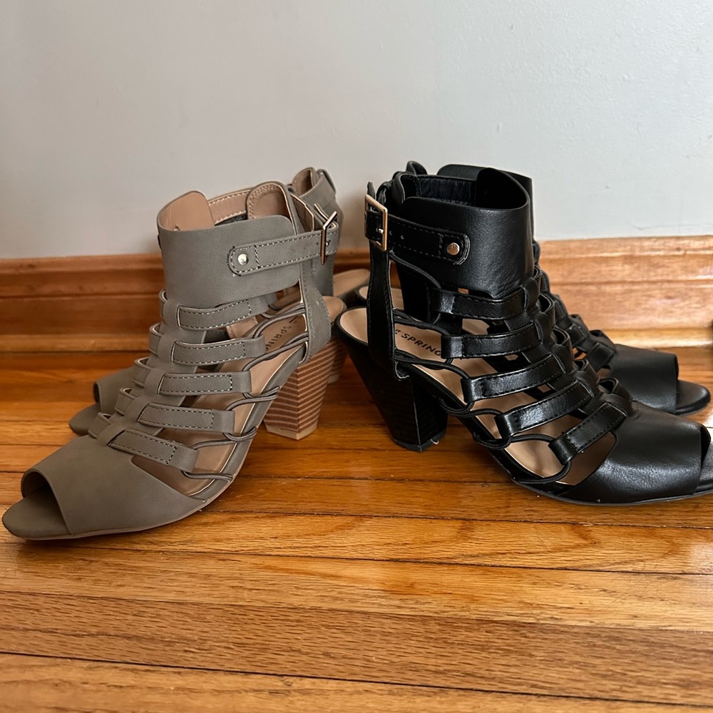 TWO pair lot of gladiator style sandals - Call It Spring